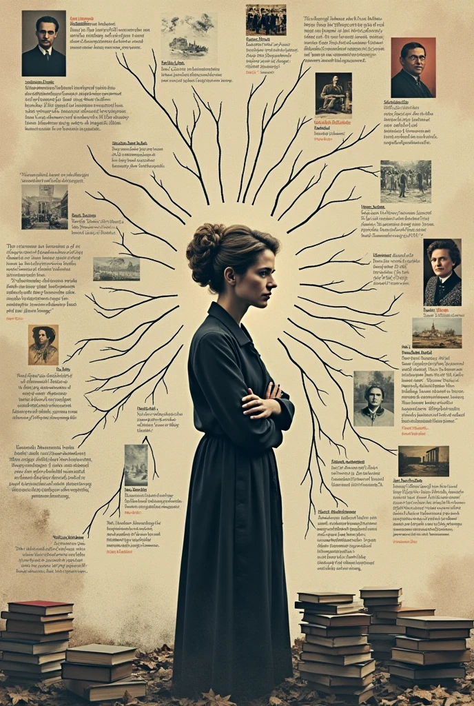 Create a mind map of Hannah Arendt's totalitarianism and anti-Semitism