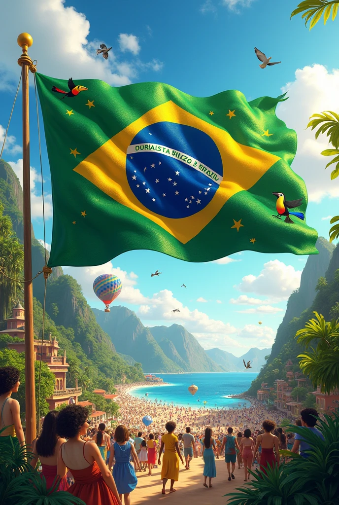 Reinvent the Brazilian flag and make it more creative
