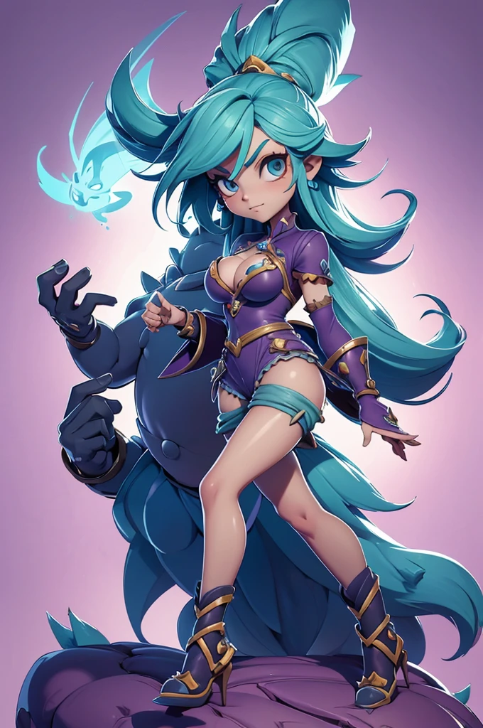 arvore estilo rayman legends, character estilo art rayman legends, girl and boy, corpo inteiro, ESTILO VIKING, acessórios gigantes,giant monster, big breats,Little bunny, (shorts),big breast, , sensuality, wizard