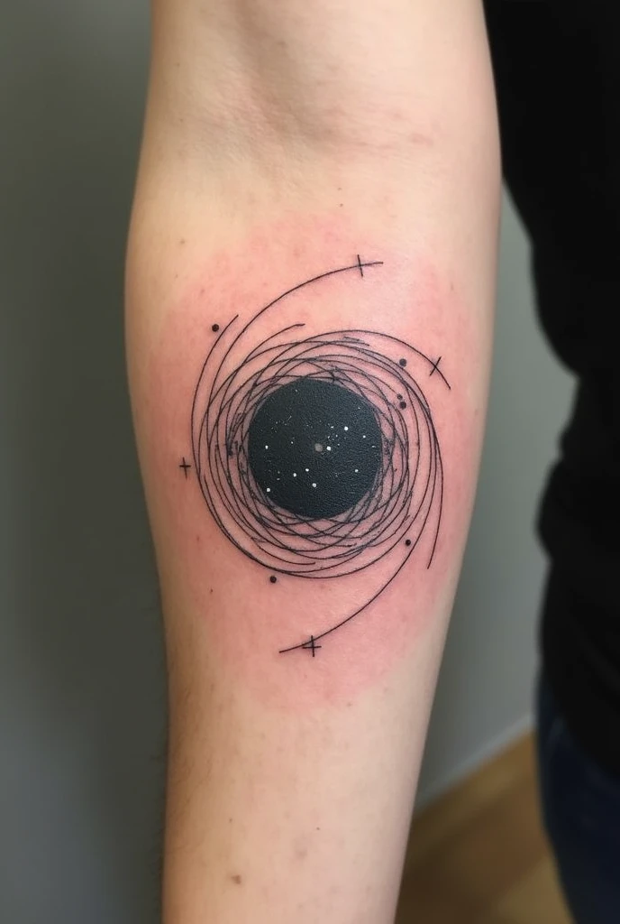 Minimalist tattoo inspired by the movie Interstellar
