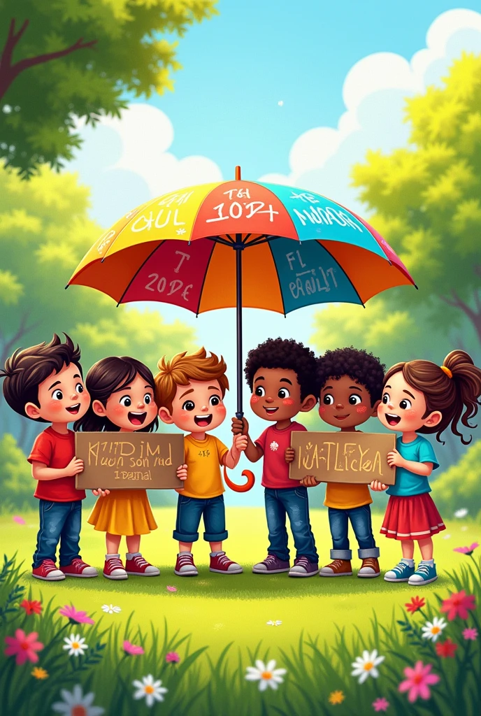 Vote for umbrella written with kids for Kodinar ittehad Panel