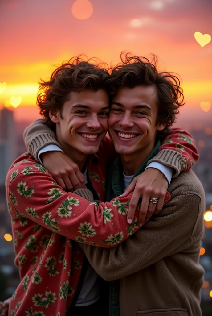 Harry Styles abraçando o Louis Tomlinson
