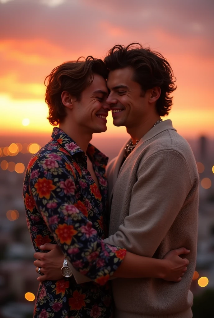 Harry Styles abraçando o Louis Tomlinson