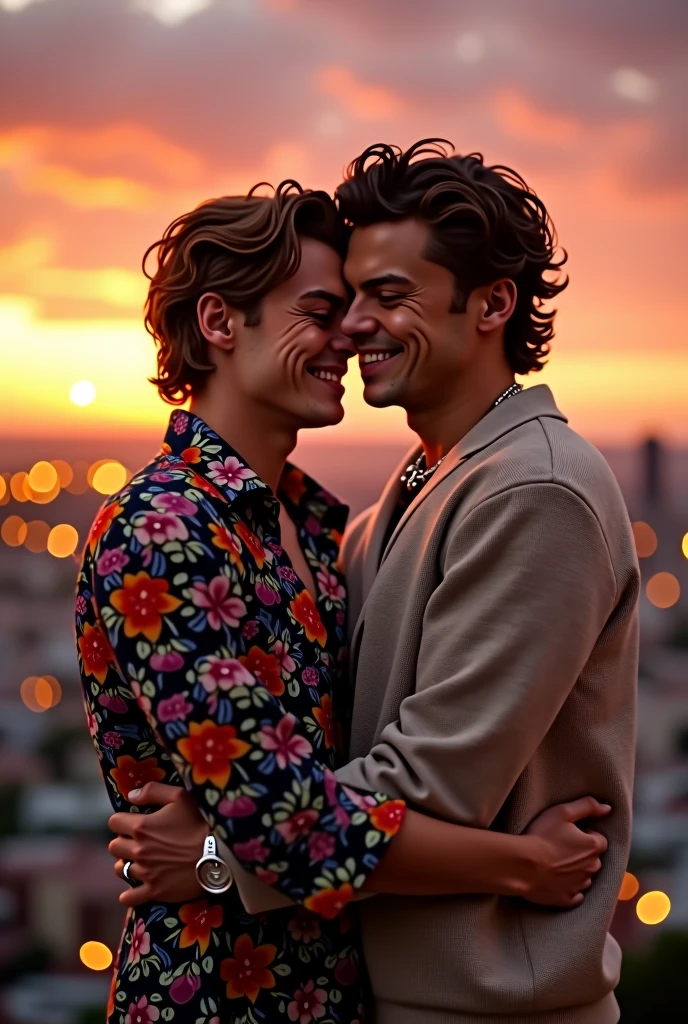 Harry Styles abraçando o Louis Tomlinson