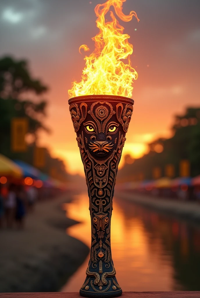 Create an Olympic torch inspired by Pará.