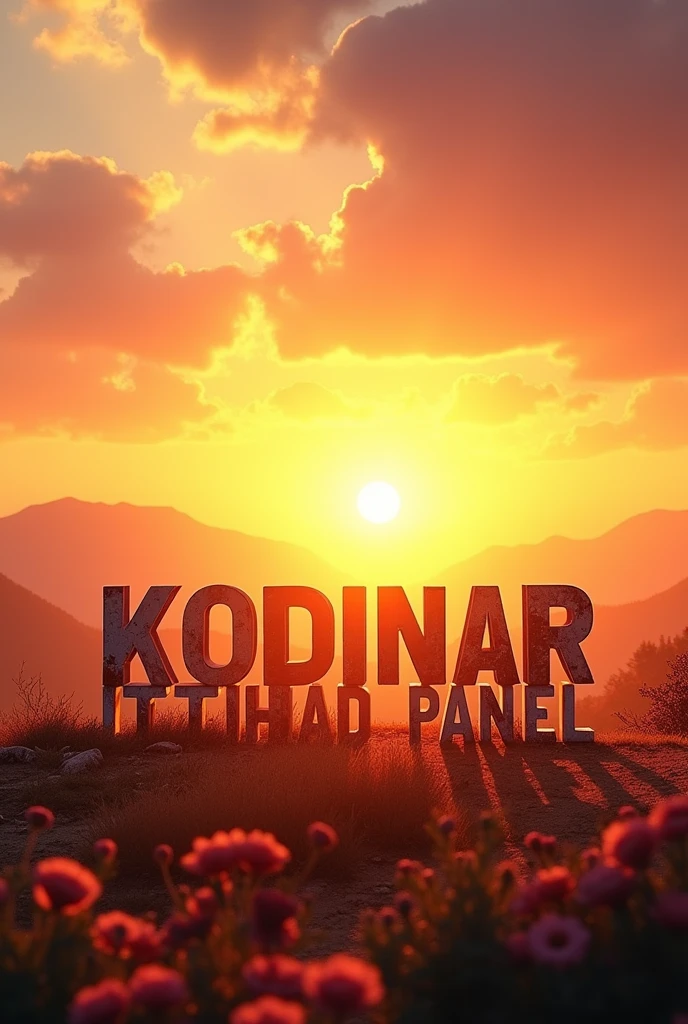 Sun rising with written KODINAR ITTIHAD PANEL 