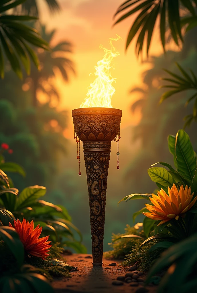 Create an Olympic torch inspired by Pará.