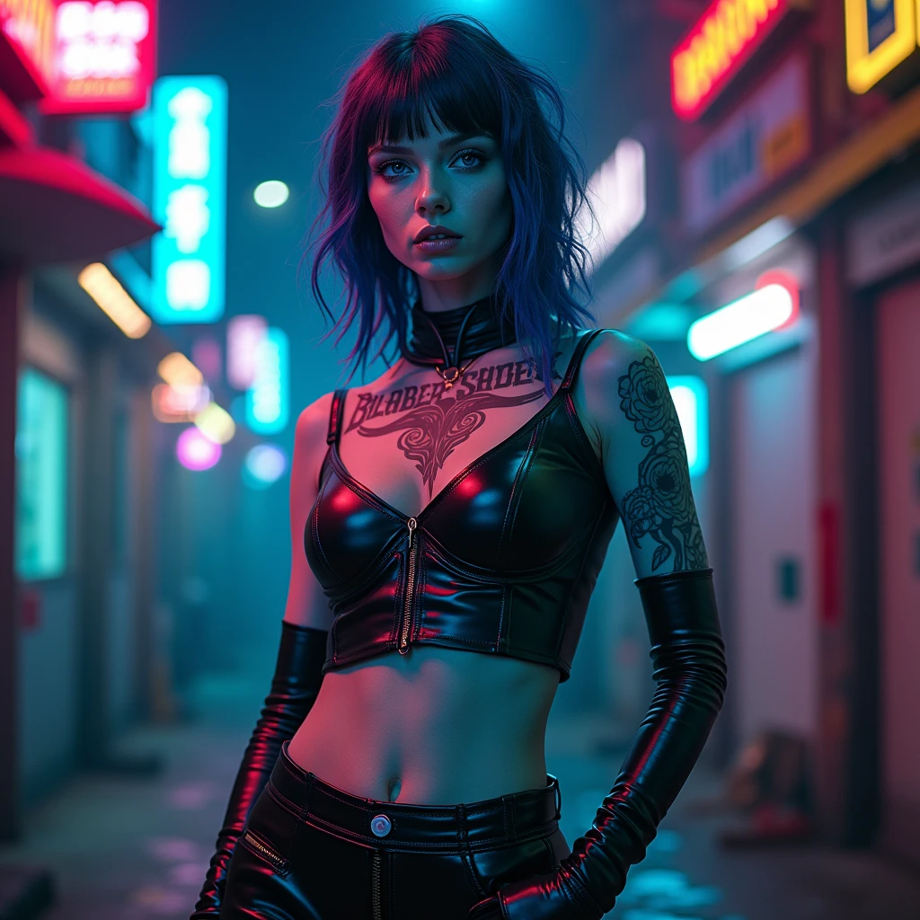 girl beautiful face blue eyes matte chromatic full color latex latex mutant waitress robot zombie radical, frontal, belly thin waist, big breast, big ass, muscular thigh, white punk metal, sharp clear 8k background , alta definition, sharp details