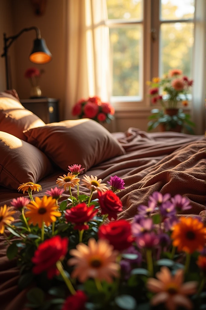 Chocolate bed flowers