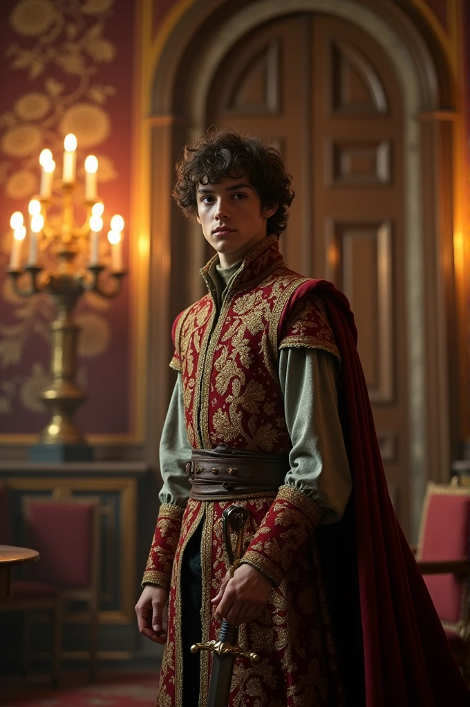 A spoiled lord's son who is a teenager, trained in sword combat and also intelligent and wise. Manipulator and negotiator . Eccentric and impatient