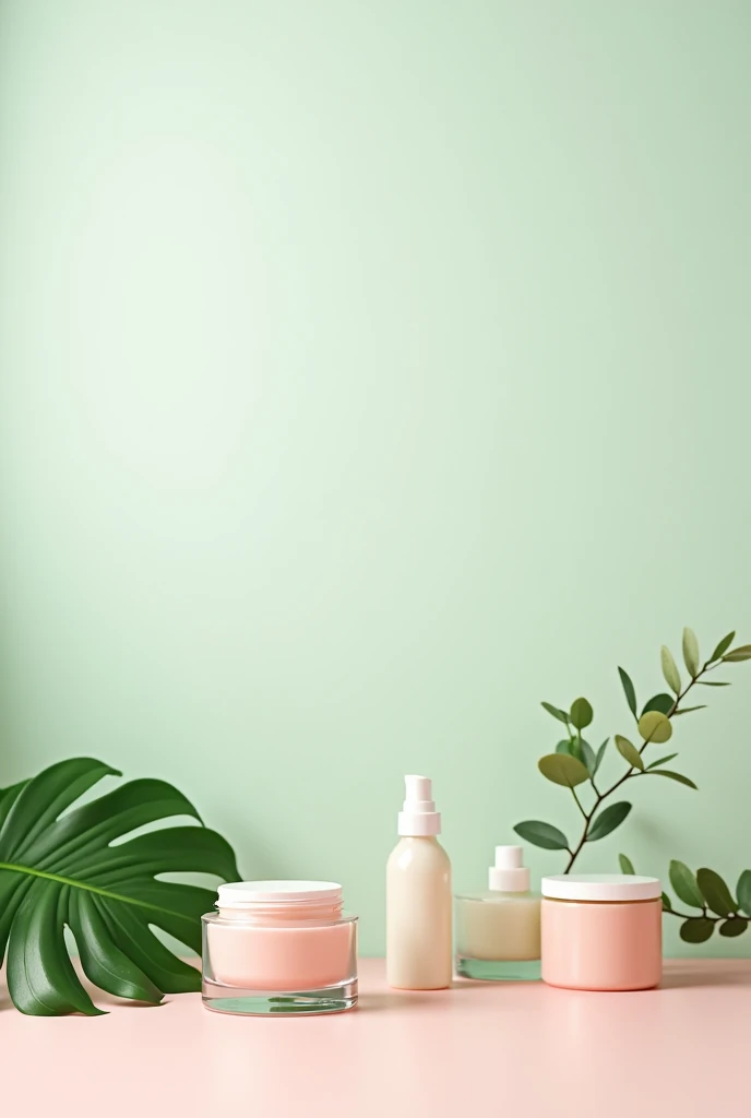 An aesthetic image plain background designed for a skincare clinic