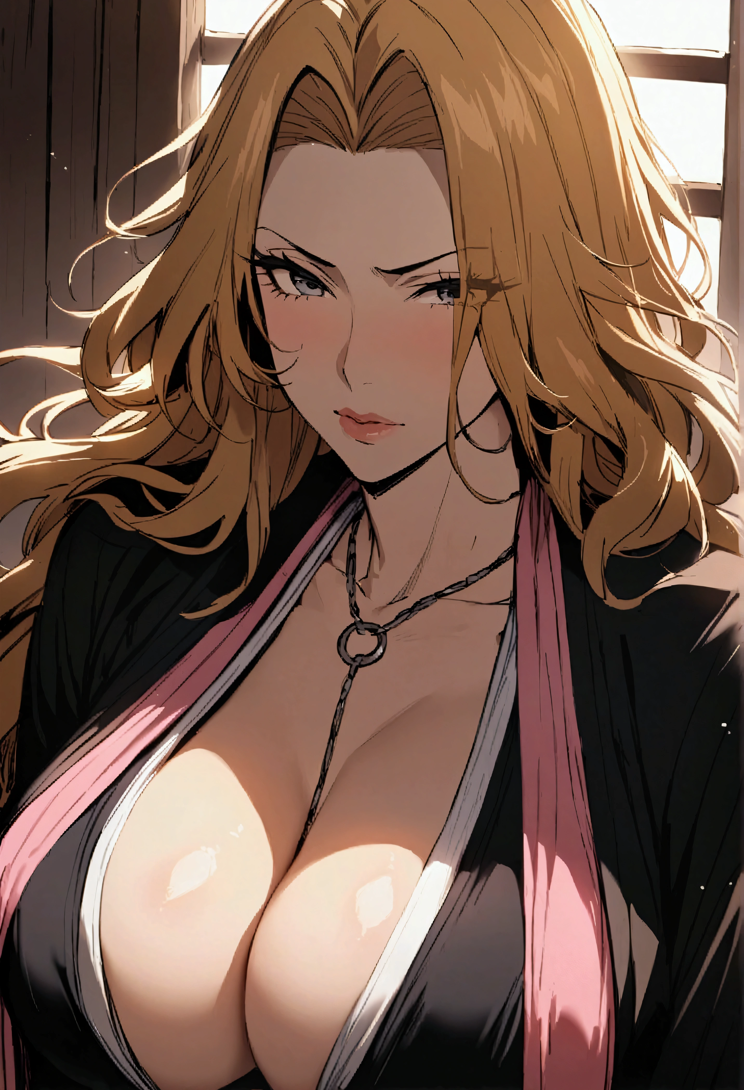 Masterpiece、Highest quality、Super detailed、Matsumoto Rangiku\(Bleach\),Ash cover、