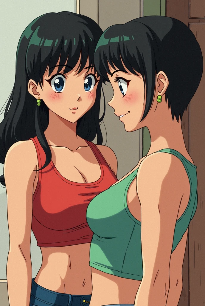 Bulma and Videl wet from their vagina