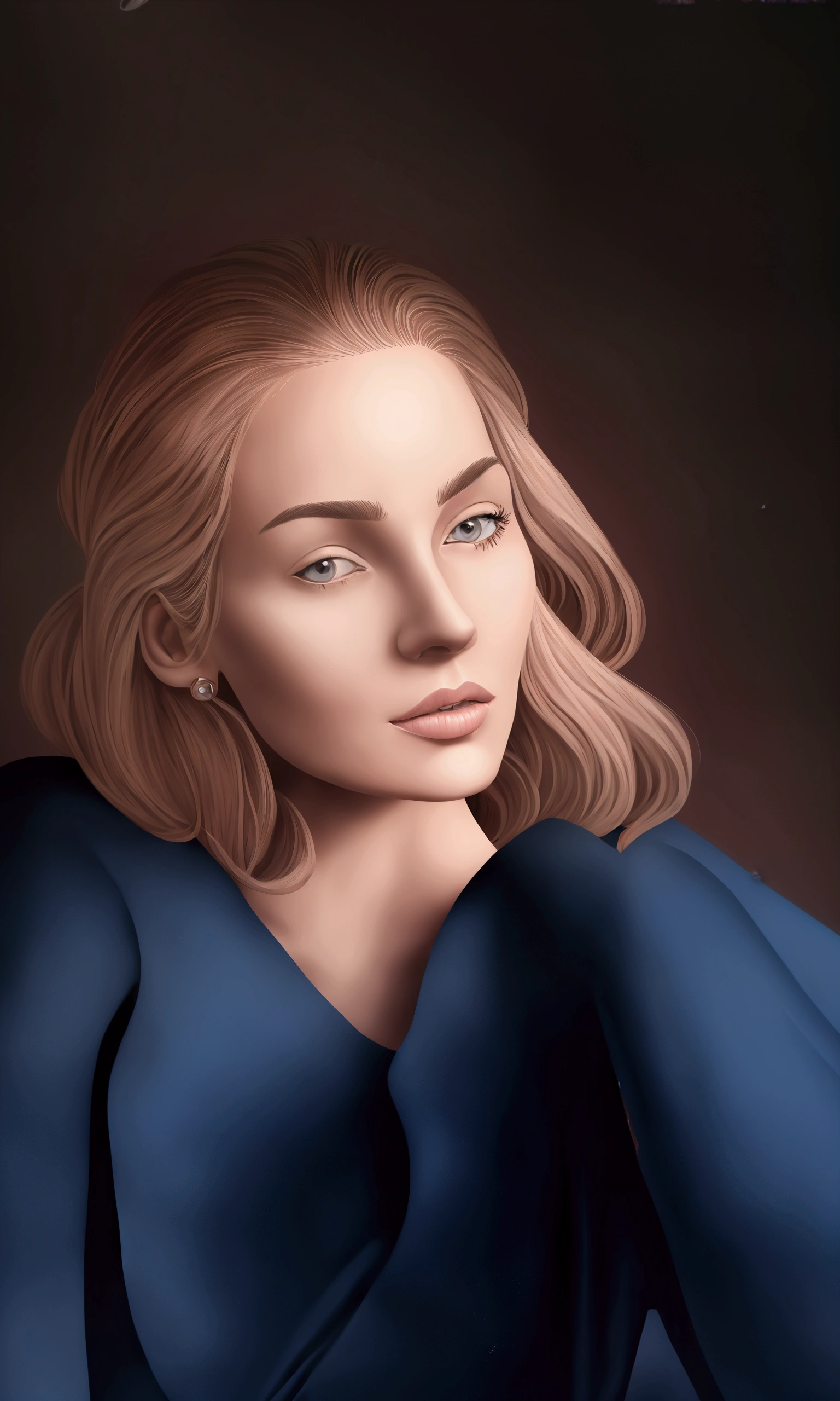 Manuel Rebollo line art sketch behance fashion illustration, blonde 1woman thin hair bob, slim, pink evening dress, cafe