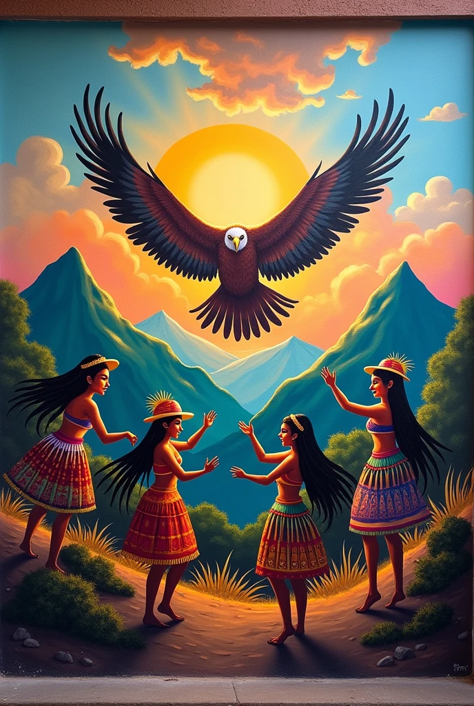 A mural depicting freedom in Peru