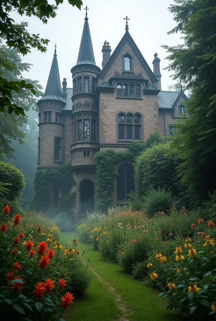 Craigdarroch Castle, British Columbia
Image Description: The majestic castle with its tall towers and large windows overlooking the overgrown gardens. A thin mist hangs around it, accentuating the mystical and eerie aura of this castle.