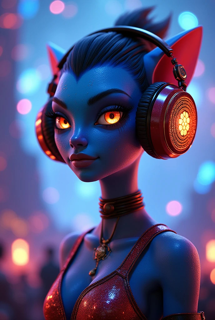 Avatar Music Competition Judge Name Card Headphones