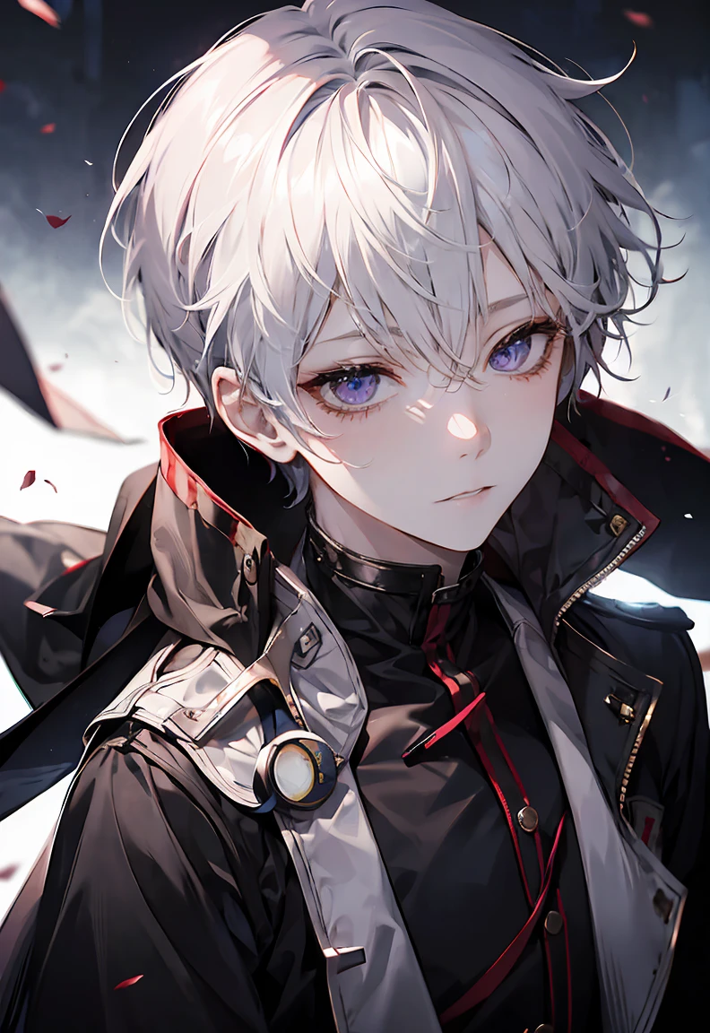 One male character, facemask, sickly pale, eyebags, tired looking, sick looking, surgical gloves, menhera, bishonen