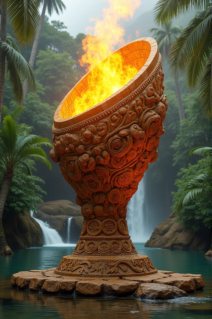 Make an Olympic cauldron inspired by Pará