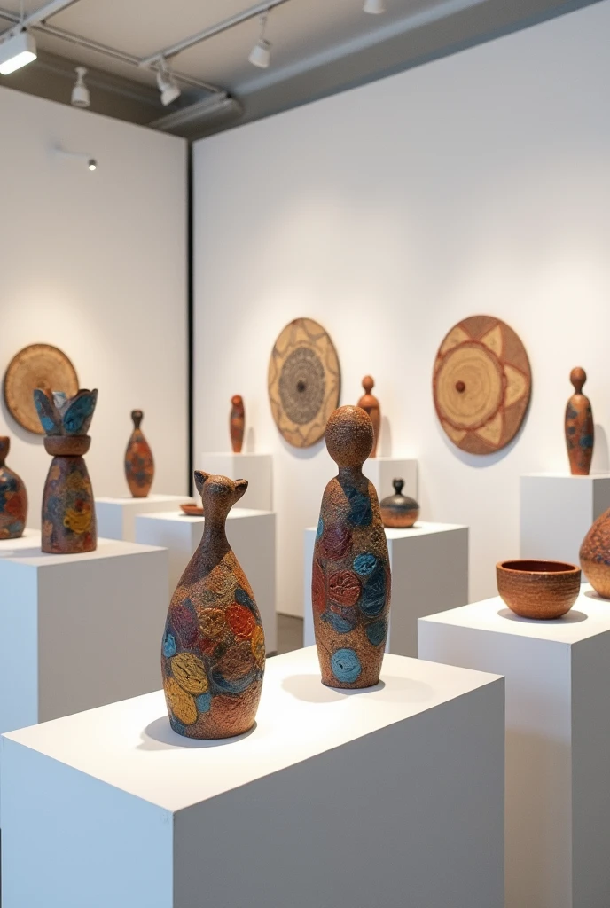 High end avant garde modern Nepali influenced Sami art ceramix exhibition queer influenced masculine and feminine obscure