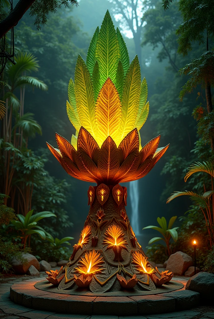 Make an Olympic cauldron inspired by Pará