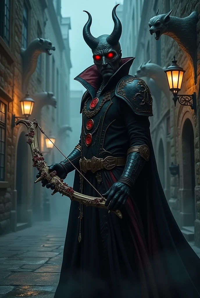 Demon van Helsing with a small hand crossbow