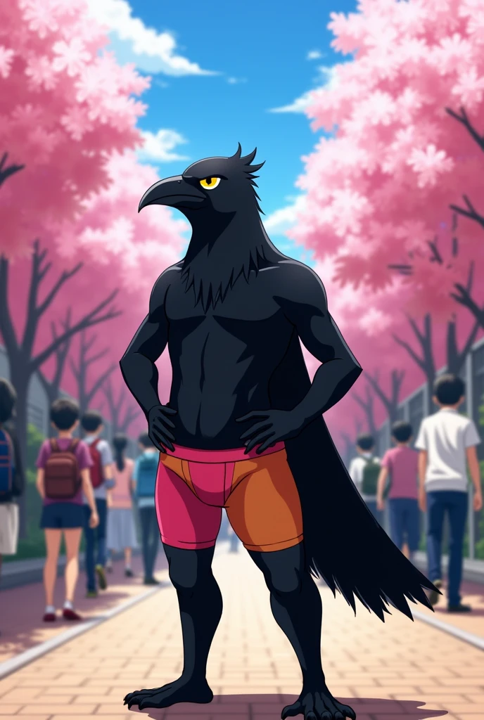 Tokoyami Fumikage in Unterhose aus My Hero Academia