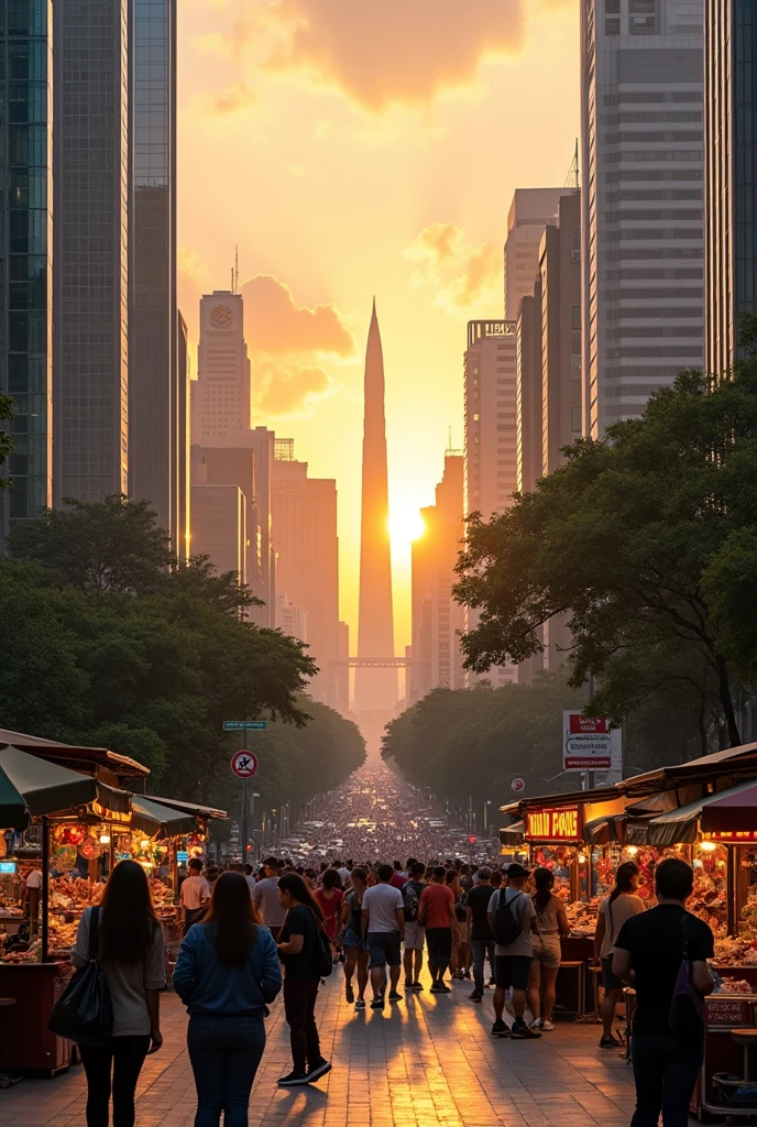 Create an image of the city of São Paulo focusing on its economy and tourism. 
