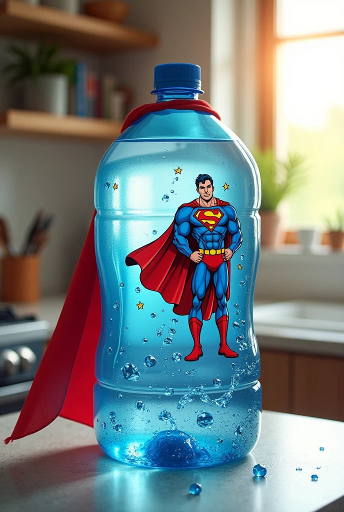 I need a 20-liter water gallon with a superhero cover, Super Gallon 