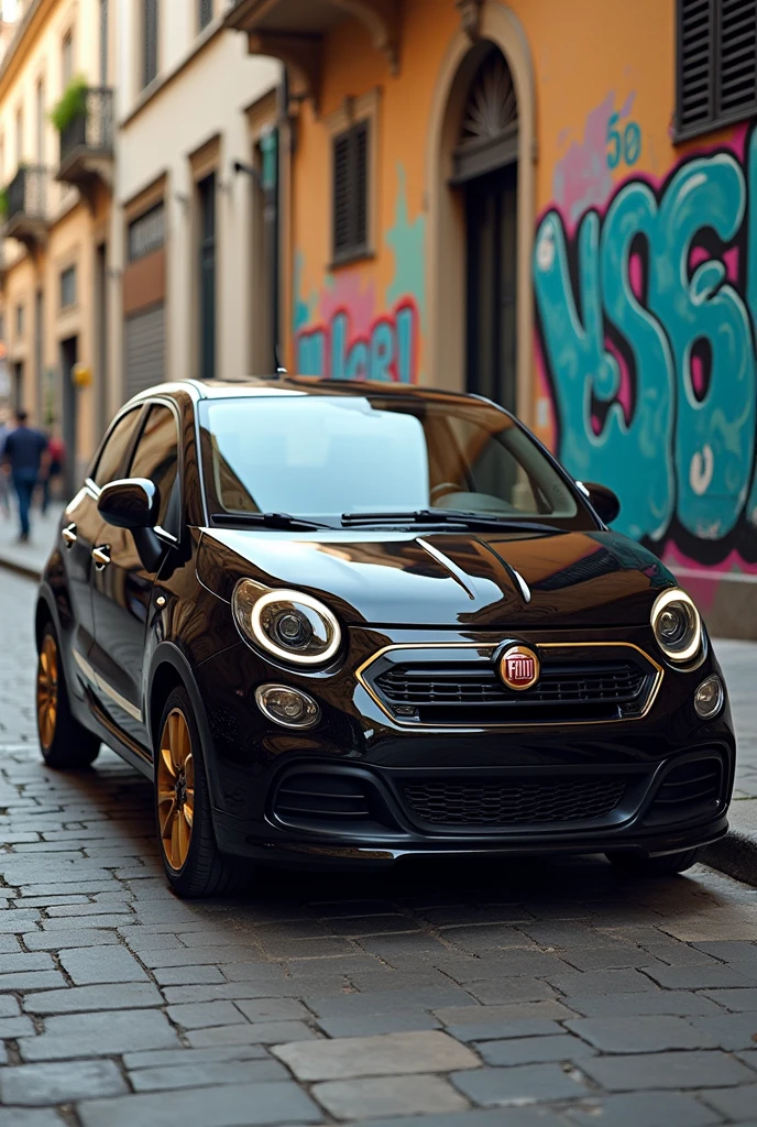 Fiat Uno Mille car
Black with gold