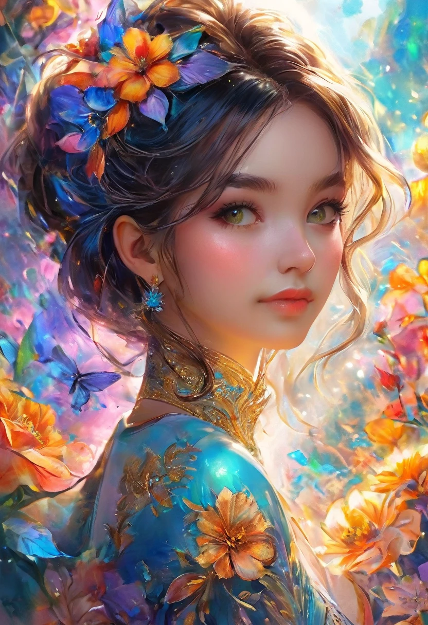 (work of art, Maximum quality, best qualityer,offcial art, beautiful and aesthetic:1.2),(1 girl:1.3), 1 girl BREAK stained glass art, colored glass, lead lines, BREAK light transmission vibrant colors, intricate designs, luminous effects, spiritual ambiance