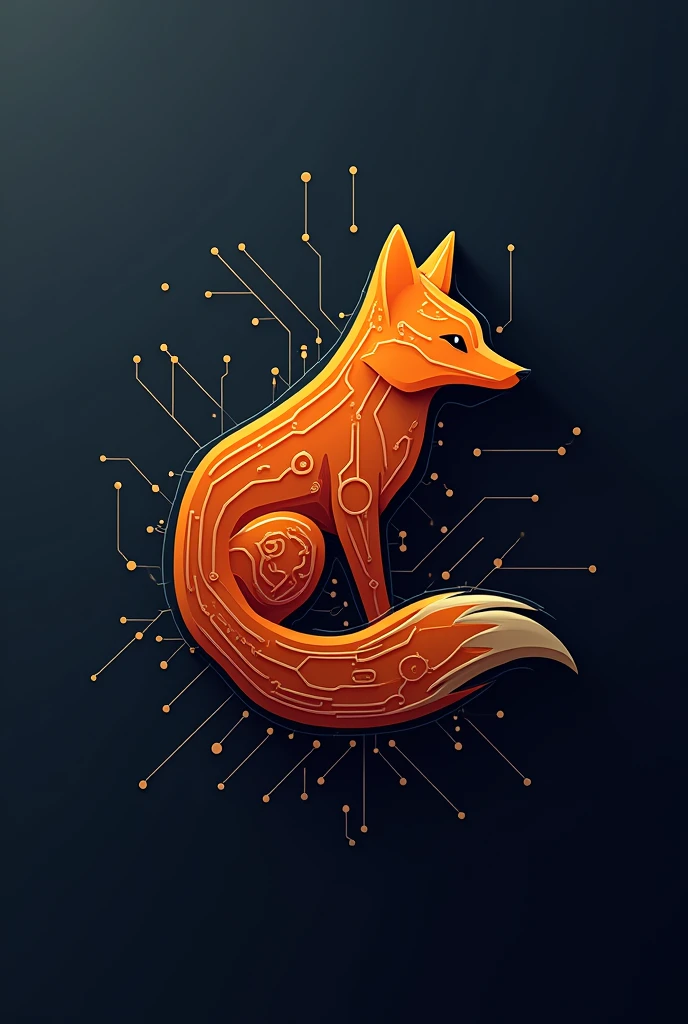 Fox logo with tech features 