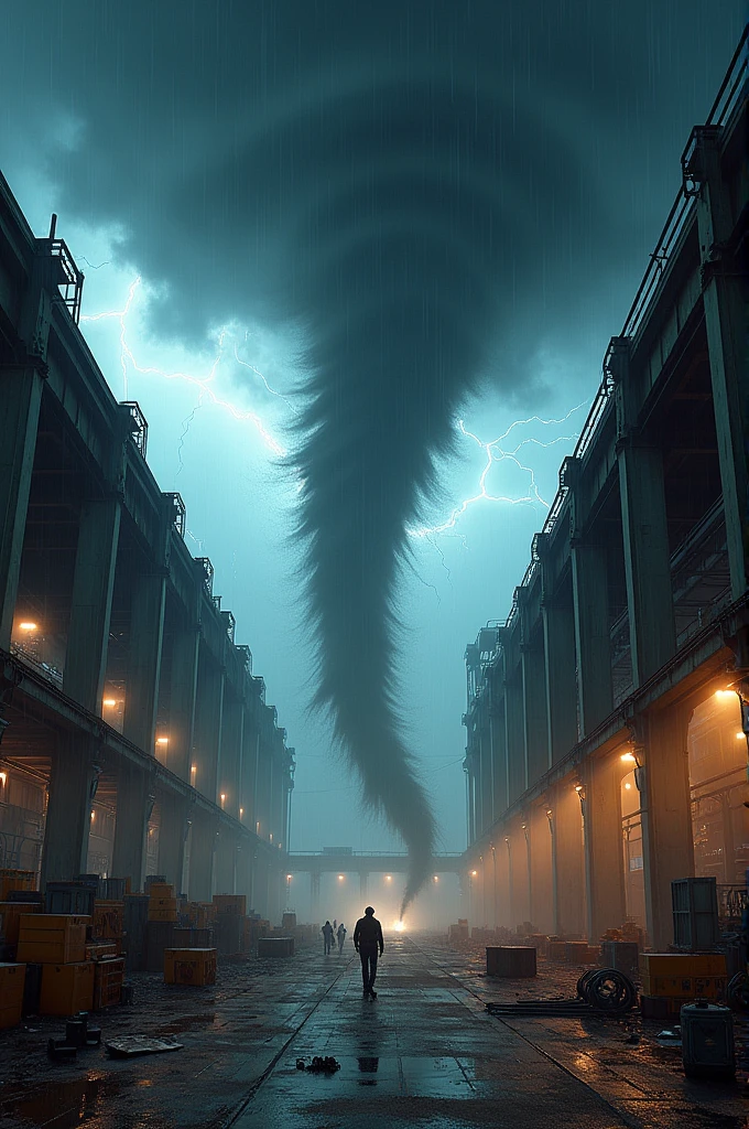Create any type of warehouse with its parts with a tornado passing