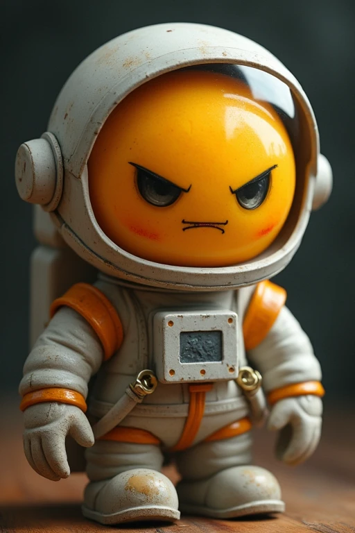 Astronaut mango fruit with angry eyes

