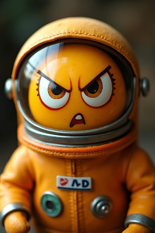 Astronaut mango fruit with angry eyes