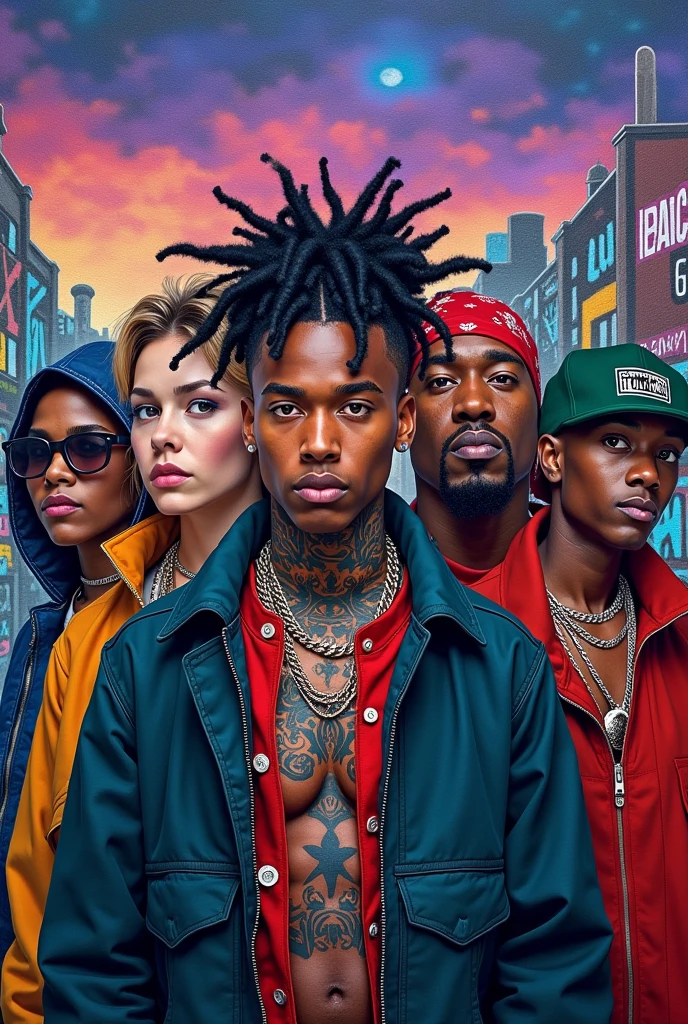 xxxtentacion, trippie redd, juicy wrld, Lil Peep, eminem, 2pac, ice cube: all in one image with a resolution of 1080 x 1920
