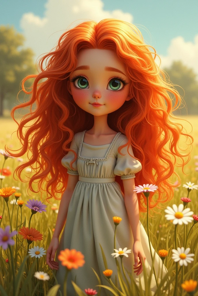 P
retty girl, curly hair redhead