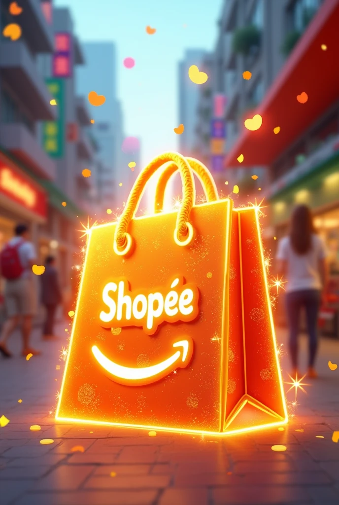 More dynamic Shopee logo with the goal of attracting people