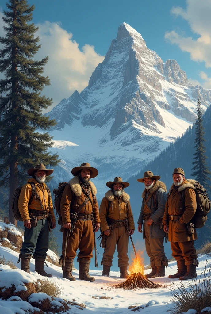 Most famous American trappers in a picture with a resolution of 1920 x 1080