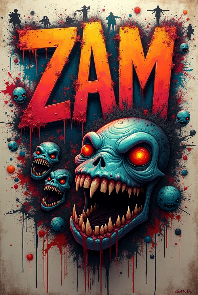 the name ZAM on top and the name MascaZombieRanhas personalized anywhere