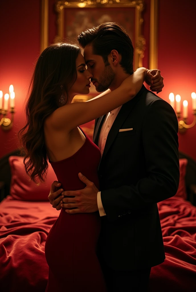 A woman having sex with a gentleman