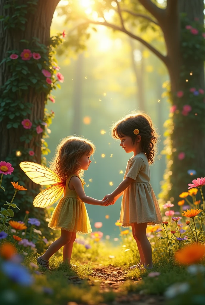 a fairy and a human
