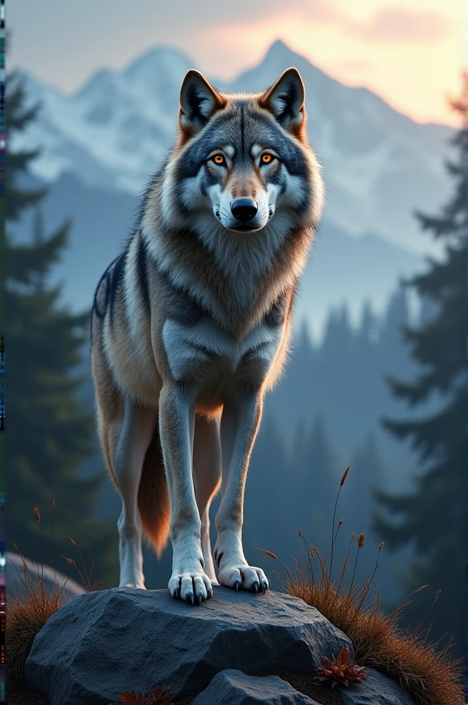 A very realistic image of a wolf