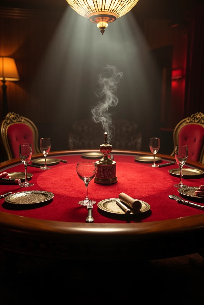 I want to promote a poker table where the prize is $800. I want to state that it is the first organized private poker table in Wisconsin Dells. I want to state that it is completely secret. I want it to be a brochure, that it looks elegant and has an atmosphere of mystery. Create an image.
