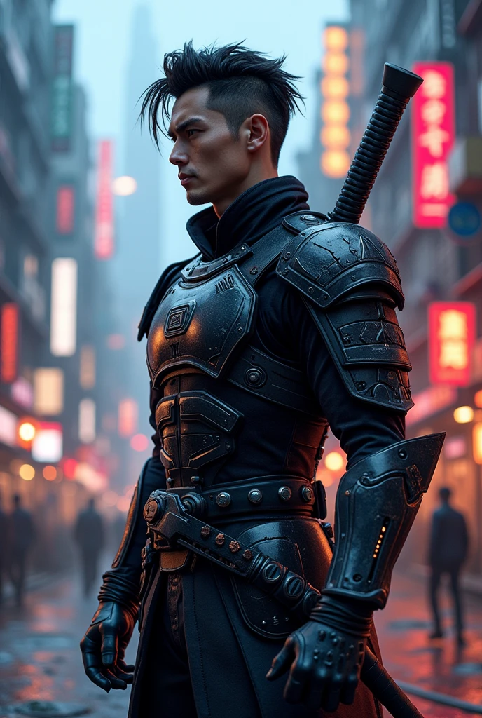 Anime modern male warrior general