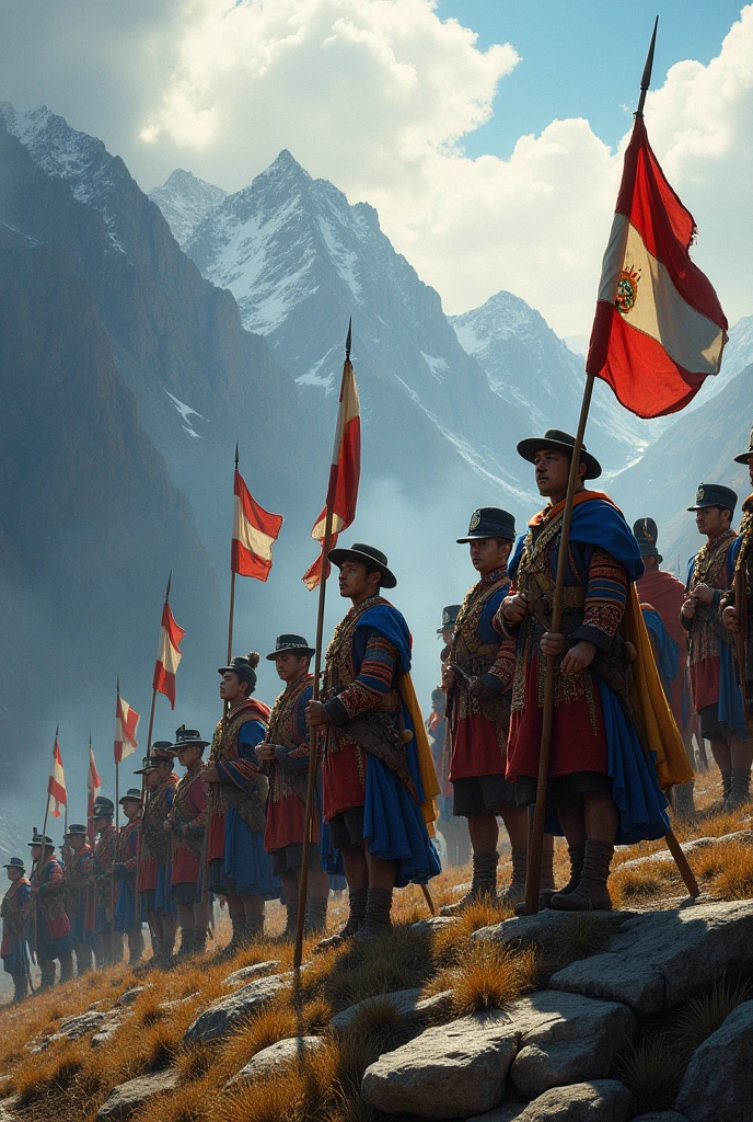 Bolivian soldiers in 1810