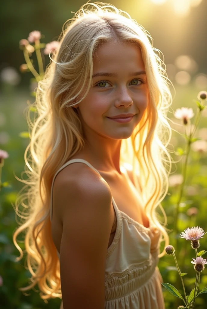 Blonde Girl Completely Naked