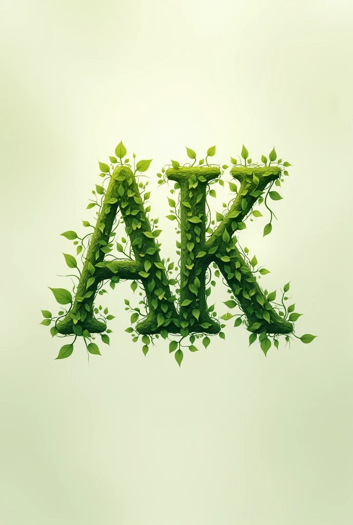Create a logo with the letters Ak for a foliate shop