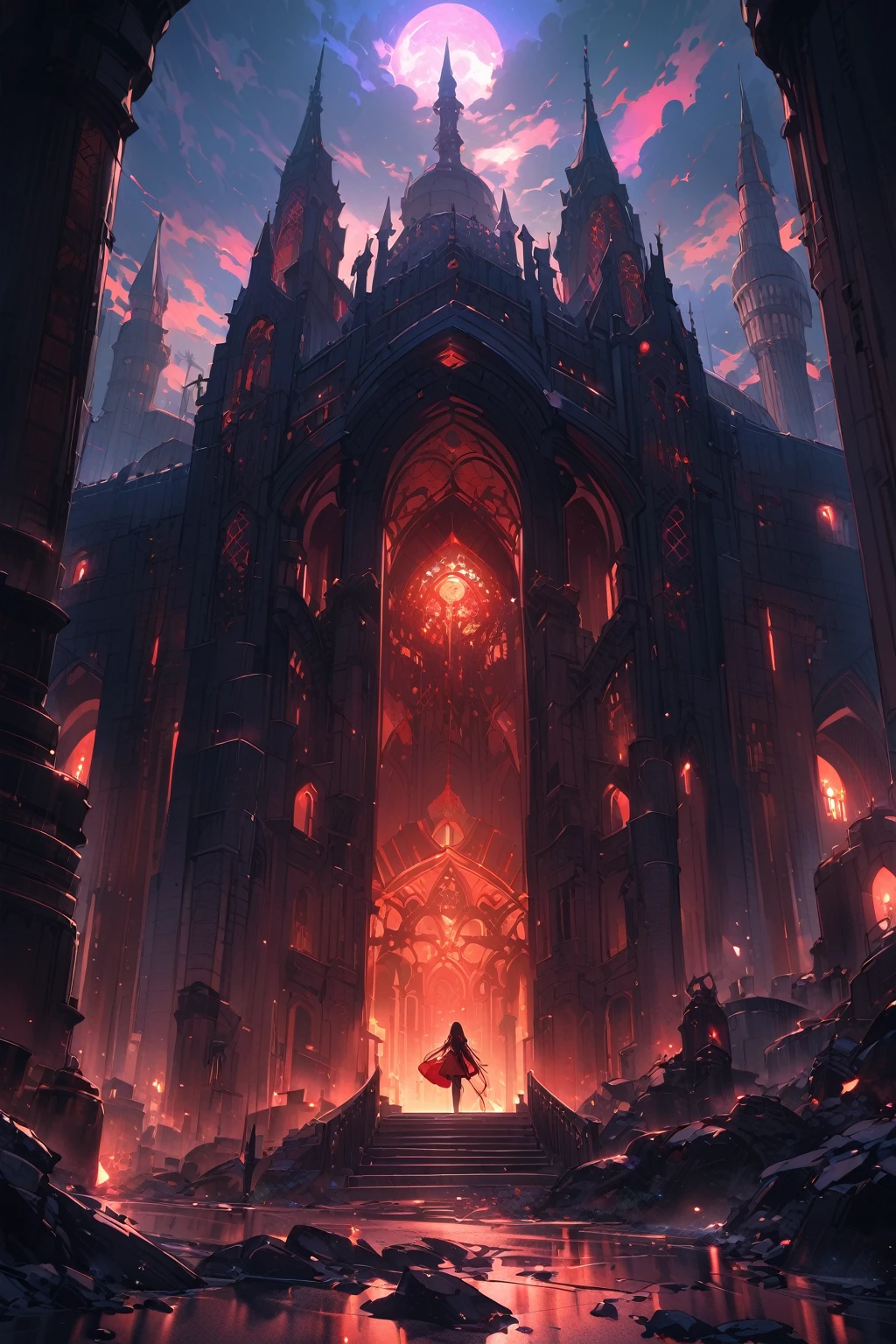 Gothic city of the Necro、Face that is、Face that is、It's a testament to its haunting beauty and creepiness,A testament to civilization's deep reverence for death and the afterlife. Its architecture incorporates a dark aesthetic, intricate designs, And the mystery of the afterlife. Below is a visual description:
Cityscape:
As you approach the Gothic Necropolis City, You will be greeted by a sprawling metropolis shrouded in eternal twilight. Dark clouds loom overhead, Face that is、Face that is、Face that is、It casts an ethereal glow on the pale and translucent buildings of the city. Cityscape in a desolate landscape, Towering spires, Ornate arches, Complex bridges spanning gaps between buildings.
architecture:
The building itself is、It is a mixture of Gothic and necromancy styles. turrets, minaret, Buttresses adorn the structure, Reach for the sky like a skeleton's fingers. These structures are mainly made of darkness, emissive material,It seems to absorb and emit a dim glow, otherworldly glow. The architecture combines grandeur and melancholy, It reflects the duality of the relationship between the dead and the dead.
Mausoleum-style mansion:
The dwellings of the city resemble mausoleums, Sculpture depicting an arched entrance and death scene, Leutentic, And cosmic energy. Balconies and terraces are decorated with stone carvings,It seems to come to life in the ever-changing twilight, Cast eerie shadows on the street below.(length hair)、(Red Dress Mini Skirt Type)、(Silhouette of a woman with long legs)