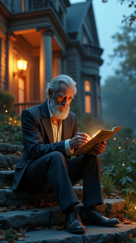 A rich man lost his money several years ago. , 3d animation ,disney inspired, 8k